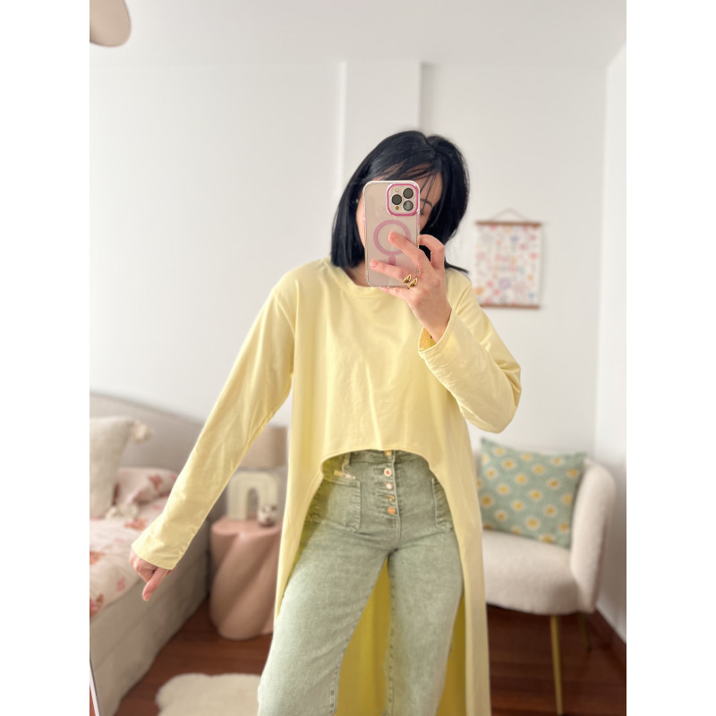 SUDADERA LARGA AMARILLA