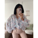 CAMISA VOLANTES CELESTE