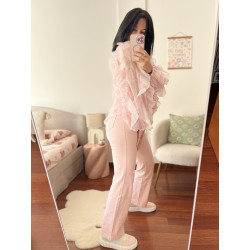 CAMISA VOLANTES ROSA