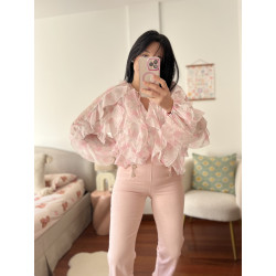 CAMISA VOLANTES ROSA