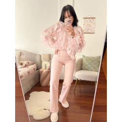 CAMISA VOLANTES ROSA