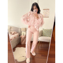 CAMISA VOLANTES ROSA