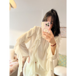 CAMISA VOLANTES AMARILLO PASTEL