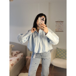 CAMISA Y TOP CELESTE