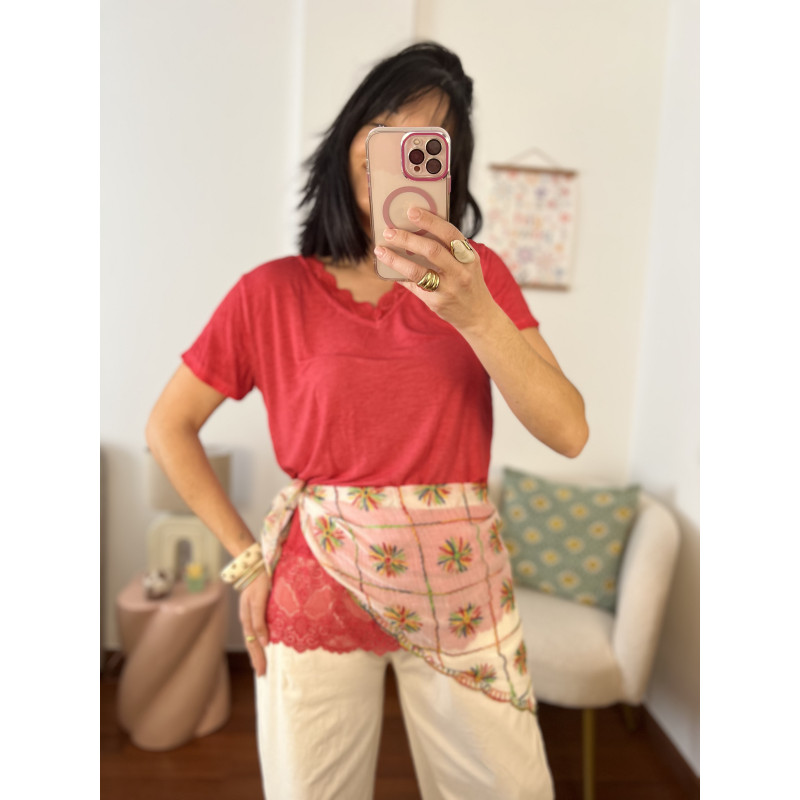 CAMISETA ACABADO LENCERO