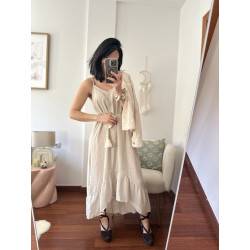 VESTIDO DESIGUAL VOLANTE