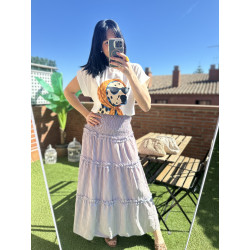 FALDA CELESTE Y MOKA