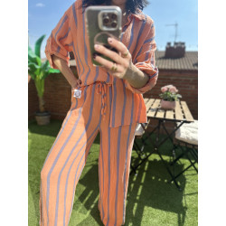PANTALÓN BÁMBULA RAYAS NARANJA