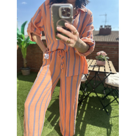 PANTALÓN BÁMBULA RAYAS NARANJA