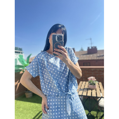 BLUSA AZUL LUNARES