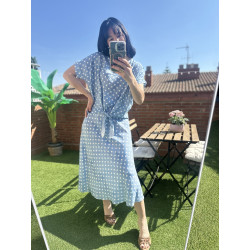 FALDA AZUL LUNARES