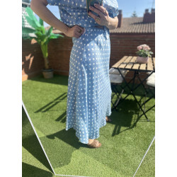 FALDA AZUL LUNARES