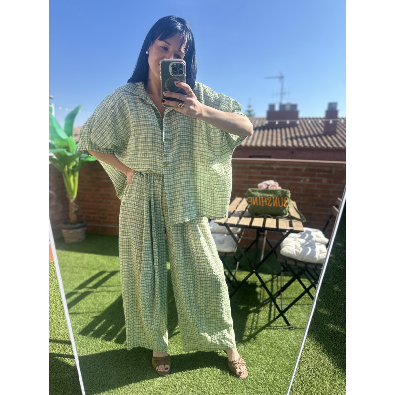 PANTALÓN CUADROS VERDE