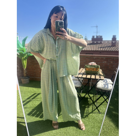 PANTALÓN CUADROS VERDE