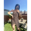 VESTIDO CHOCO LENCERO