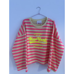 SUDADERA RAYAS NEW YORK