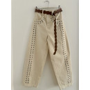 PANTALÓN TACHAS BEIGE