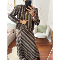 CHAQUETA CHOCO RAYAS