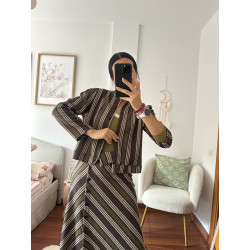 CHAQUETA CHOCO RAYAS
