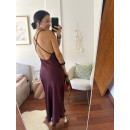 VESTIDO RASO GRANATE