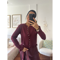 CHAQUETA PUNTO GRANATE