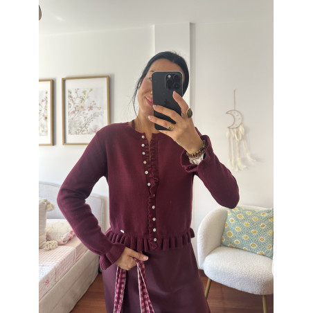 CHAQUETA PUNTO GRANATE