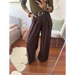 PANT PALAZZO CHOCO